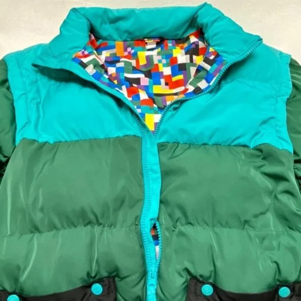 Lego x‎ Target Collection Puffer Jacket Convertible Vest Youth XL Green Stripe